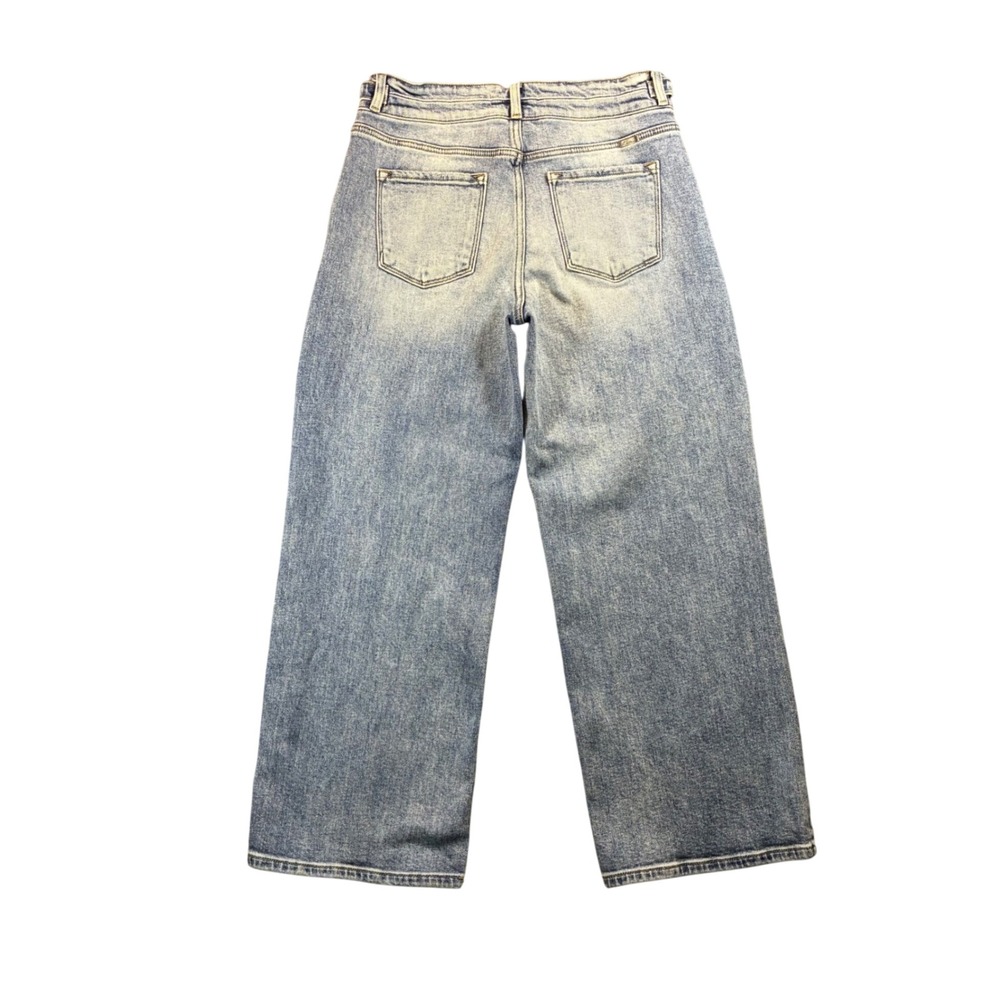 Kancan High Rise Wide Leg Flare Light Wash Trouser Jeans Size 10 - Picture 3 of 11